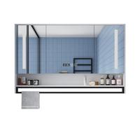 Armoire de salle de bain murale avec miroir avec lumières et désembuage - Design élégant - 110 x 75 cm (l x H x H) - Parfait pour les salles de bains modernes