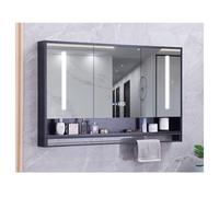 Armoire de salle de bain murale avec miroir avec lumières et solution de rangement anti-buée 100 x 74,9 cm