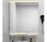 Armoire de salle de bain murale avec miroir, éclairage LED, désembuage tactile, compartiments réglables, solution de rangement élégante pour les espaces privilégiés