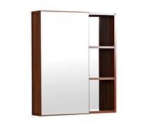 Armoire de salle de bain murale avec miroir et boîte cachée en aluminium pour un rangement facile des cosmétiques et du maquillage