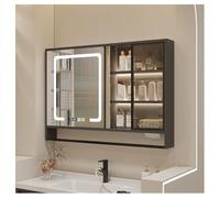 Armoire de salle de bain murale avec miroir et solutions de rangement à LED pour médicaments et essentiels 70 x 70 cm - Design moderne et élégance fonctionnelle