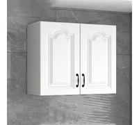 Armoire de salle de bain murale avec portes : rangement peu encombrant au-dessus des toilettes, élégant nizer suspendu pour salle de bain, cuisine et salon - Maximisez l'espace et le style.