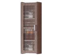 Armoire de salle de bain murale flottante avec poignée en bois, design surélevé, petite taille (20 x 15 x 60 cm), parfait pour le rangement au-dessus des toilettes, nizer peu encombrant.
