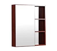 Armoire de salle de bain murale moderne en aluminium avec miroir de rangement caché pour cosmétiques