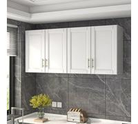 Armoire de salle de bain murale sans perforation, petite étagère murale pour articles de toilette, cuisine, clapier avec portes, 120 x 30 x 60 cm, gain de place pour la maison