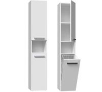 Armoire de Salle de Bain - NEL III - Blanc Mat - Colonne - Design Contemporain