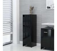 Armoire de salle de bain Noir 30x30x95 cm Bois d ingénierie Noir G