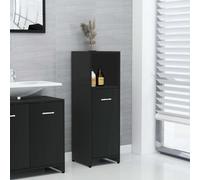 Armoire de salle de bain noire 30x30x95 cm bois composite