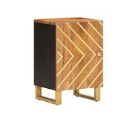 vidaXL Armoire bain marron et noir 38x33,5x58 cm bois massif manguier