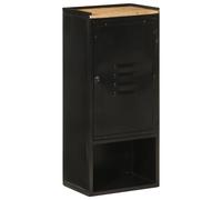 Armoire de Salle de Bain, Placard avec Poignée, Meuble de Rangement, Organisateur de Toilette, Moderne, Fer et Bois 358562