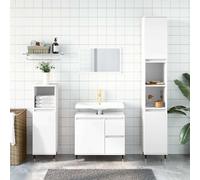Armoire de Salle de Bain Placard Rangement Toilette Bois d'Ingénierie vidaXL