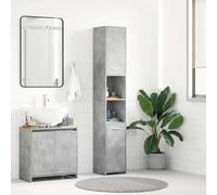 Armoire de Salle de Bain Rangement Toilette Noir Bois d’Ingénierie vidaXL