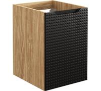 Armoire De Salle De Bain Sous Plan 40 Cm – Noir Mat Et Chêne Huilé Dans Un Style Élégant