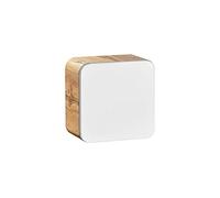 Armoire de salle de bain suspendue Cube Aruba White, couleur blanc brillant, armoire supérieure, armoire moderne, meubles de salle de bain blancs