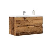 vidaXL Armoire de salle de bain suspendue vieux bois bois d'ingénierie Marron