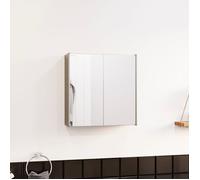 Armoire de Salle de Bain Tiano 2 Portes Miroir - Meuble de Rangement Mural en Acier Inoxydable