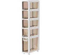 Armoire de salle de bain tiroirs et roulettes de rangement, armoire d'angle de grande capacité, tour de commode étroite, rangement vertical pour salle de bain, petits espaces et espaces (couleur : 5