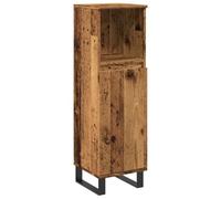 vidaXL Armoire de Salle de Bain en Vieux Bois - 30x30x100cm - Bois Ingénierie - Rangement Haute