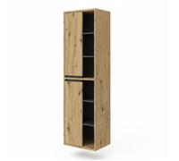 Armoire de salle de bain Viola, 50x170cm, Chêne Artisan, Vicco 33904
