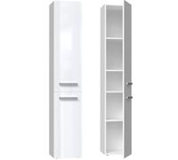 Armoire de salle de bains - NEL II - Blanc brillant - Colonne - Design contemporain