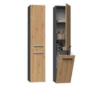 Topeshop Nel Iv Ant/art Armoire De Rangement De Salle De Bain Graphit
