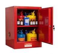 Armoire de Sécurité Antidéflagrante 8L / 15L (2/4 Gallons) | Stockage de Liquides Inflammables, Acides & Produits Chimiques Dangereux|Coffret Industriel Compact pour Atelier&Laboratoire(Red,4gal)