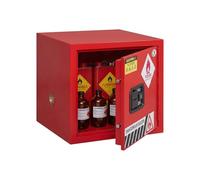 Armoire de Sécurité Antidéflagrante 8L / 15L (2/4 Gallons) | Stockage de Liquides Inflammables, Acides & Produits Chimiques Dangereux|Coffret Industriel Compact pour Atelier&Laboratoire(Red,2gal)