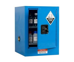 Armoire de Sécurité Antidéflagrante 8L / 15L (2/4 Gallons) | Stockage de Liquides Inflammables, Acides & Produits Chimiques Dangereux|Coffret Industriel Compact pour Atelier&Laboratoire(Blue,4gal)
