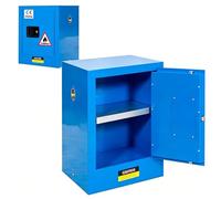 Armoire de sécurité Inflammable de 4 gallons, Stockage Dangereux avec Acier laminé à Froid, résistant au feu, étagère réglable et Plateau de déversement pour Garage d'atelier Industriel(Beige)