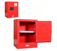 Armoire de sécurité Inflammable de 4 gallons, Stockage Dangereux avec Acier laminé à Froid, résistant au feu, étagère réglable et Plateau de déversement pour Garage d'atelier Industriel(Blue)
