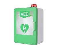 Armoire de Sécurité Murale pour Défibrillateur AED - Système d’Alarme avec Lumière Auditive et Compartiments Réglables, Universelle pour Lieux Publics comme Bureaux et Hôtels