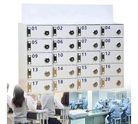 Armoire de sécurité murale - Rangement pratique avec serrures à clé, 25 emplacements pour salle de classe et bureau, solution de rangement sécurisée pour téléphone portable, idéale pour les écoles et