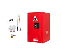 Armoire de sécurité pour stockage de liquides combustibles, acier ignifuge, design verrouillable, étagère réglable, idéal pour le stockage de substances inflammables, durable et sécurisé