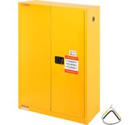 VEVOR Armoire de Sécurité pour Produits Inflammables 170,3 L 109x46x165,5 cm, Armoire Coupe-Feu pour Liquides Inflammables en Acier Laminé à Froid, avec 2 Étagères Réglables, pour Usage Industriel