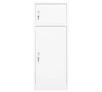 Armoire de selle blanche en acier - 53 x 53 x 140 cm - Autonome - Avec portes verrouillables et support de selle réglable en hauteur - Pour l'équitation - Rangement dans la chambre d'écurie