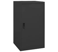 Armoire de selle en acier anthracite 53 x 53 x 105 cm avec porte verrouillable, support de selle réglable en hauteur pour équipement d'équitation, écurie, rangement et montage mural