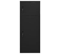 Armoire de selle noire en acier 53 x 53 x 140 cm sur pied avec portes verrouillables et support de selle réglable en hauteur pour équipement d'équitation et accessoires de cheval dans l'écurie et la