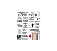 Armoire de service 6 tiroirs YT-09002