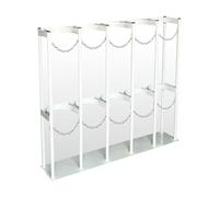 Armoire de stockage pour bouteilles d'azote, d'acétylène et d'hydrogène de 8 à 10 L, support fixe avec chaîne de protection et vis, support pour réservoirs de laboratoire scolaire (blanc, 107 cm)