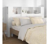 vidaXL Armoire de tête de lit Blanc brillant 160x18,5x104,5 cm 811940