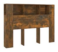 vidaXL Armoire de tête de lit Chêne fumé 140x18,5x104,5 cm 817270