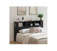 Armoire De Tête De Lit Vidaxl En Chêne Noir - 180x18.5x102.5 Cm Noir