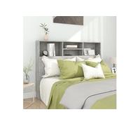 Armoire de tête de lit Gris béton 140x19x103,5 cm