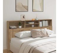 Armoire de Tête de Lit Noir 180x19x103,5 cm Murale Meuble Chambre vidaXL