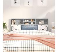 vidaXL Armoire de tête de lit 140 x 19 x 103,5 cm Gris Sonoma Bois contreplaqué Multicolore