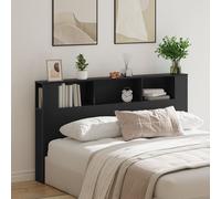 Armoire De Tête De Lit Vidaxl En Chêne Noir - 180x18.5x102.5 Cm Noir