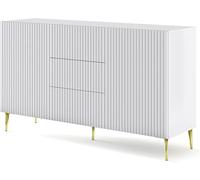 ARMOIRE DE TIROIRS BUFFET SALON SÉRIE RAVENNA cm149x41x86h BLANC MAT
