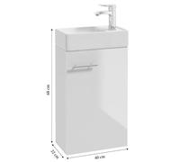 Armoire de toilette avec lavabo 60x40+ armoire de toilette avec miroir 40x60 Napoli