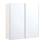 Armoire De Toilette Blanche Avec Miroir 60 X 60 Cm Navarra Blanc