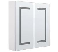 Armoire de toilette blanche avec miroir LED 60 x 60 cm MAZARREDO